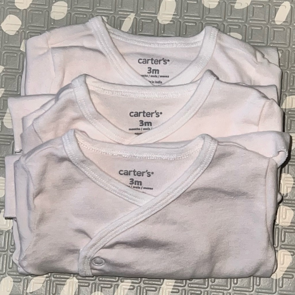 Carter's Soft White Baby Chef-Styled Top Trio